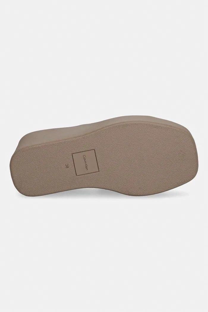 Papuci Avelle wedges maro